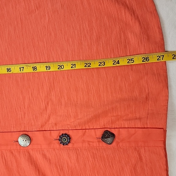 Soft Surroundings Size L Daniella Eclectic Button Front Tunic Top Cotton Boho - Picture 9 of 10